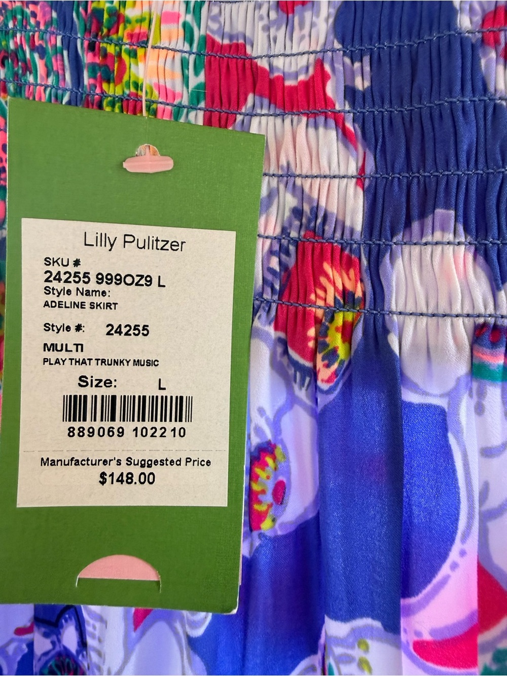 Lilly Pulitzer Adeline Skirt NWT Size Large – Play That Trunky Music Print - Picture 4 of 4